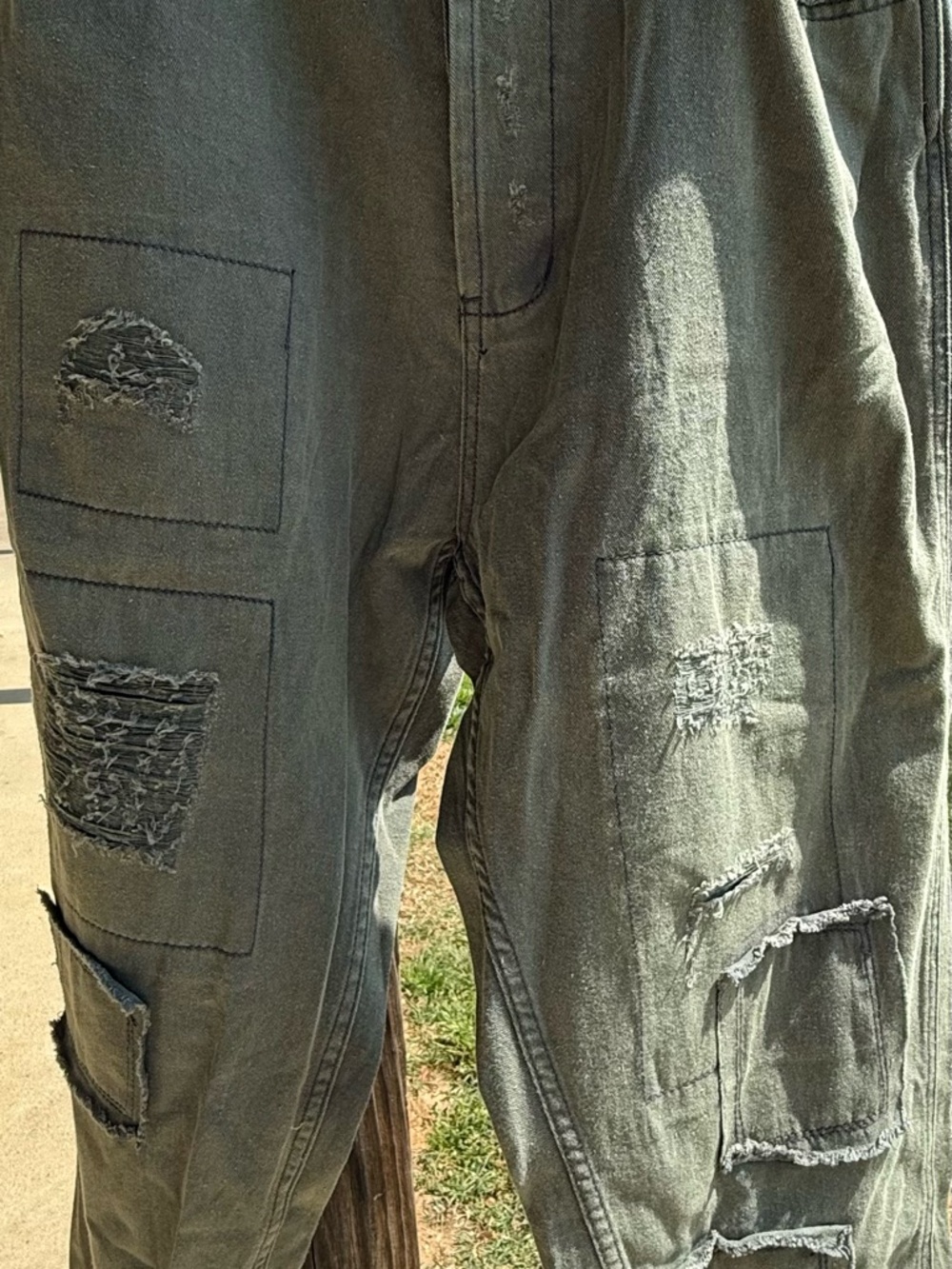 POL “just in” Olive Distressed denim pants heavily distressed super cute! - Picture 6 of 6